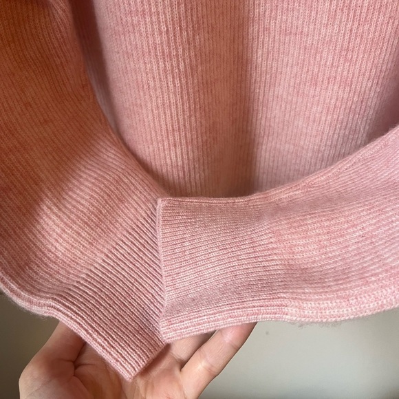JOHNNY WAS CALME Cashmere Ribbed Pullover Sweater Blush Large - Picture 10 of 12